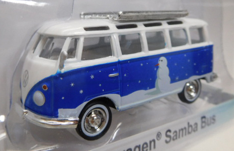 画像: 2016 GREENLIGHT HOBBY EXCLUSIVE HOLIDAY COLLECTION 【VOLKSWAGEN SAMBA BUS】 WHITE-BLUE/RR