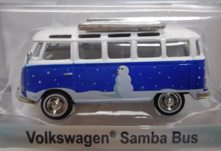 画像: 2016 GREENLIGHT HOBBY EXCLUSIVE HOLIDAY COLLECTION 【VOLKSWAGEN SAMBA BUS】 WHITE-BLUE/RR