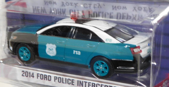 画像: 2017 GREENLIGHT HOT PURSUIT S21 【2014 FORD POLICE INTERCEPTOR】 GREEN-BLACK-WHITE/RR (NEW YORK CITY POLICE DEPARTMENT) 