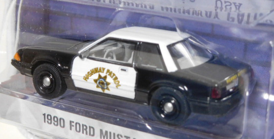 画像: 2017 GREENLIGHT HOT PURSUIT S21 【1990 FORD MUSTANG SSP】 BLACK-WHITE/RR (CALIFORNIA HIGHWAY PATROL) 