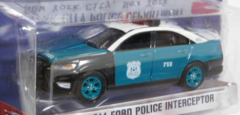 画像: 2017 GREENLIGHT HOT PURSUIT S21 【2014 FORD POLICE INTERCEPTOR】 GREEN-BLACK-WHITE/RR (NEW YORK CITY POLICE DEPARTMENT) 