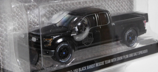 画像: 2017 GREENLIGHT BLACK BANDIT SERIES16 【2015 FORD F-150 BLACK BANDIT RESCUE TEAM WITH SNOW PLOW AND SALT SPREADER】 BLACK/RR