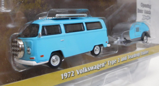 画像: 2017 GREENLIGHT - HITCH & TOW S8 【1972 VOLKSWAGEN TYPE 2 AND TEARDROP TRAILER】 LT.BLUE/RR