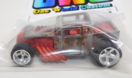 画像: ONE WORLD CUSTOM 【BONE SHAKER (カスタム完成品）】 GRAY-RED/RR （送料サービス適用外） 