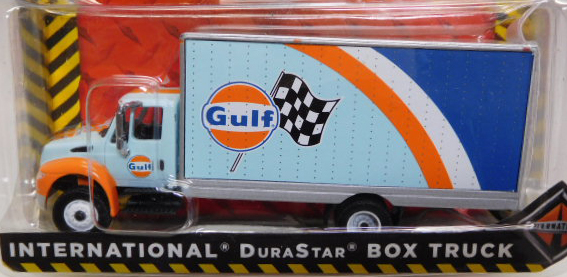 画像: 2017 GREENLIGHT HEAVY DUTY TRUCKS S7 【INTERNATIONAL DURASTAR BOX TRUCK】 LT.BLUE/RR (GULF)