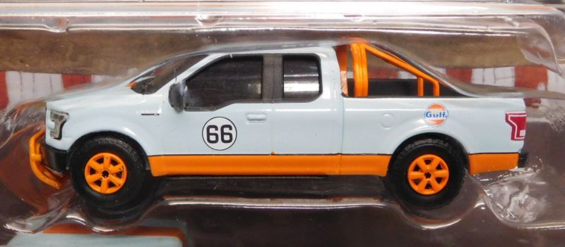 画像: 2017 GREENLIGHT - HITCH & TOW RACING "MIJO EXCLUSIVE" 【1966 FORD BRONCO/2015 FORD F-150/ENCLOSED CAR HAULER】 LT.BLUE/RR (GULF)(3024個限定）