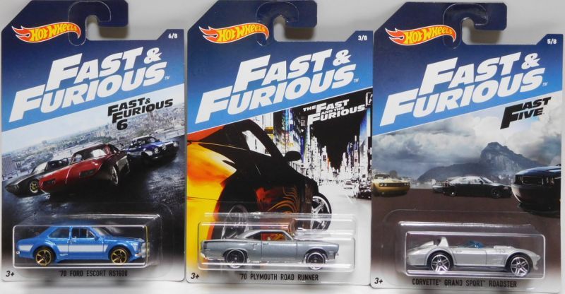 画像: 2017 WALMART EXCLUSIVE HW FAST & FURIOUS （ワイルドスピード）【8種セット】NISSAN SKYLINE GT-R(R34)/'94 TOYOTA SUPRA/SUBARU WRX STI/HONDA S2000/PORSCHE 911 GT3 RS/'70 PLYMOUTH ROAD RUNNER/'70 FORD ESCORT RS1600/CORVETTE GRAND SPORT ROADSTER