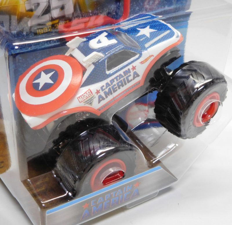 画像: 2017 MONSTER JAM includes TEAM FLAG! 【CAPTAIN AMERICA】 WHITE (MARVEL HEROES)