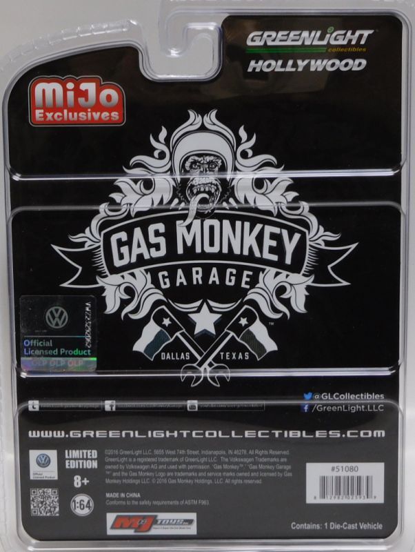 画像: 2017 GREENLIGHT MIJO EXCLUSIVE 【"GAS MONKEY GARAGE" VOLKSWAGEN PANEL VAN / VOLKSWAGEN BEETLE】 FLAT BLACK-RED/RR