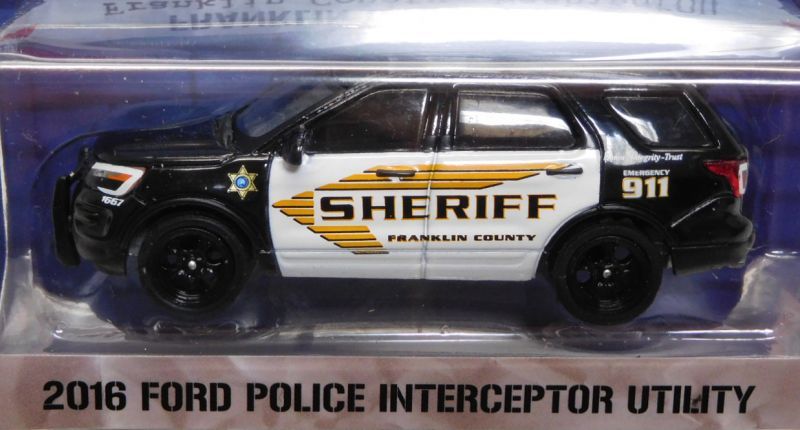 画像: 2017 GREENLIGHT HOT PURSUIT S22 【2016 FORD POLICE INTERCEPTOR UTILITY】 BLACK/RR (FRANKLIN COUNTY POLICE) 