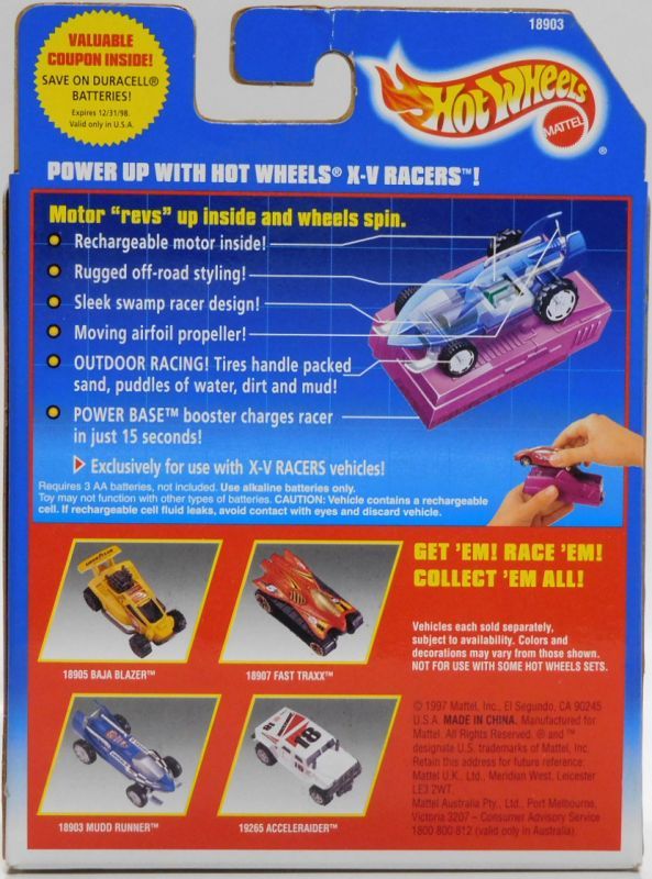 画像: 1998 "SIZZLERS" MOTORIZED X-V RACERS 【MUDO RUNNER (UNOCAL 76 TAMPO)】　BLUE (充電キット付き）