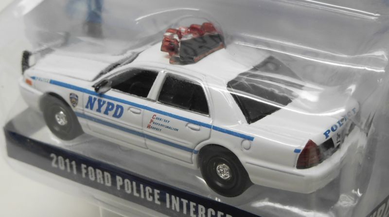 画像: 2017 GREENLIGHT HOBBY EXCLUSIVE 【"NYPD" 2011 FORD POLICE INTERCEPTOR (included DECAL SHEET!)】 WHITE/RR