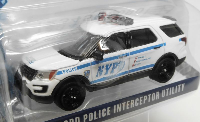 画像: 2017 GREENLIGHT HOBBY EXCLUSIVE 【"NYPD" 2016 FORD POLICE INTERCEPTOR UTILITY (included DECAL SHEET!)】 WHITE/RR