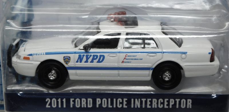 画像: 2017 GREENLIGHT HOBBY EXCLUSIVE 【"NYPD" 2011 FORD POLICE INTERCEPTOR (included DECAL SHEET!)】 WHITE/RR