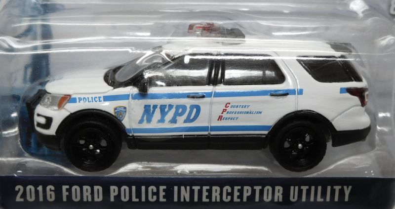 画像: 2017 GREENLIGHT HOBBY EXCLUSIVE 【"NYPD" 2016 FORD POLICE INTERCEPTOR UTILITY (included DECAL SHEET!)】 WHITE/RR