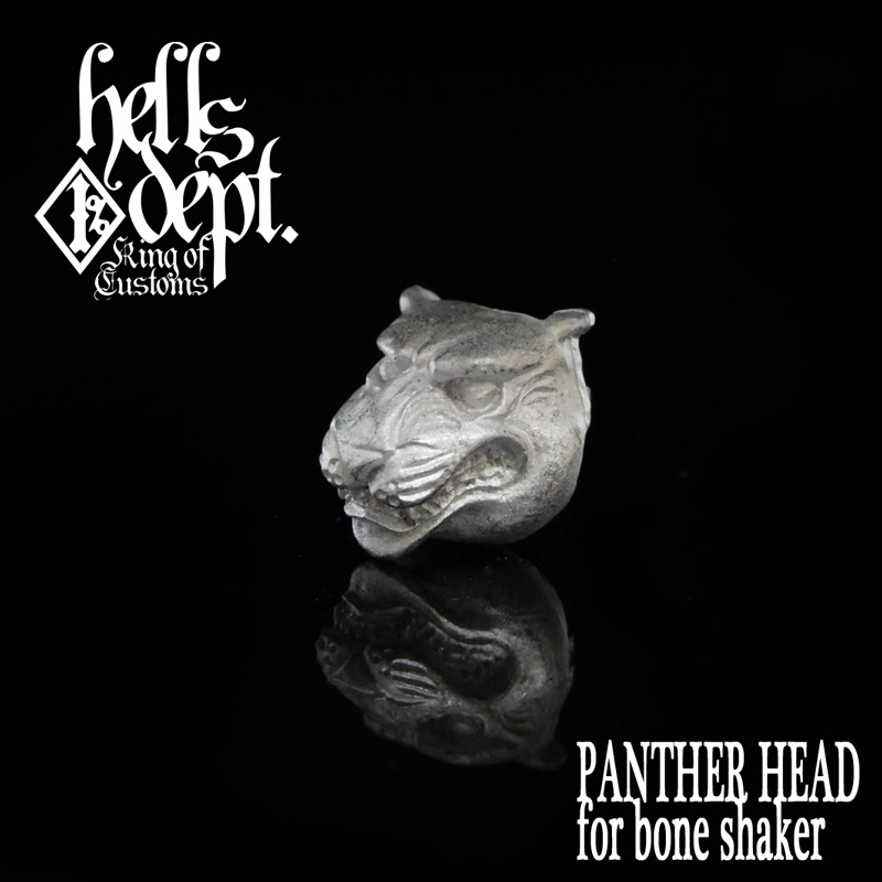 画像1: HELLS DEPT 2017 MARVEL 【PANTHER HEAD for Bone Shaker (CUSTOM PARTS)】　WHITE METAL （送料サービス適用外）
