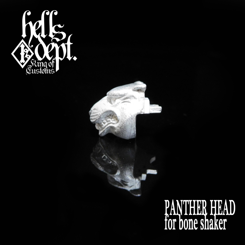 画像: HELLS DEPT 2017 MARVEL 【PANTHER HEAD for Bone Shaker (CUSTOM PARTS)】　WHITE METAL （送料サービス適用外）