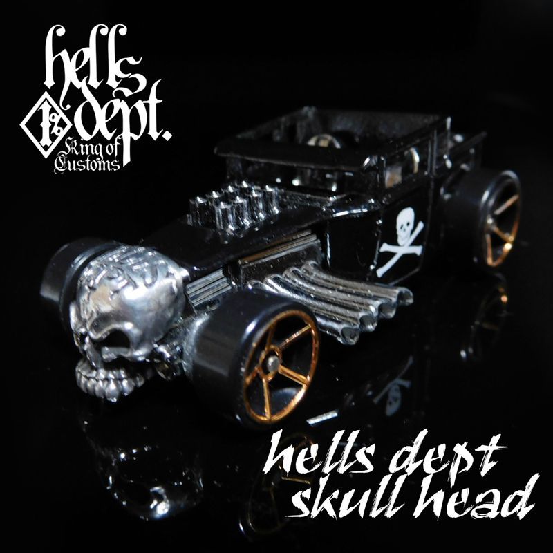 画像: HELLS DEPT 2017 REDRUM 【"EZ PARTS SERIES" HELLS DEPT SKULL HEAD for Bone Shaker (CUSTOM PARTS)】　WHITE METAL （送料サービス適用外）