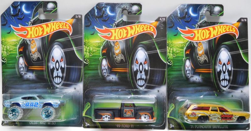 画像: 2017 HALLOWEEN KROGER & WALMART EXCLUSIVE 【8種セット(タイヤがドクロ）】'71 PLYMOUTH SATELLITE/'49 FORD F1/OLDS442 W-30/ZOTIC/MUSCLE TONE/SCORCHER/GREAT GATSPEED/RATICAL RACER