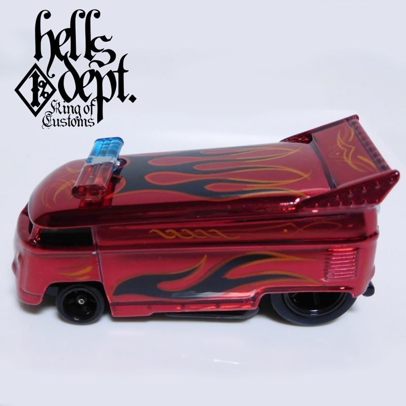 画像: HELLS DEPT 2017 SHO Pinstriping 【VOLKSWAGEN DRAG BUS with BAR (カスタム完成品)】RED/RR(送料サービス適用外）