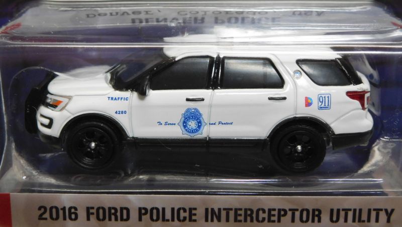 画像: 2017 GREENLIGHT HOT PURSUIT S23 【2016 FORD POLICE INTERCEPTOR UTILITY】 WHITE-BLACK/RR (DENVER POLICE)