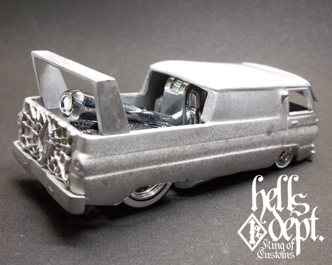 画像: HELLS DEPT 2017 LOWERED B'STYLE 【DODGE A-100 DRAG TRUCK "HOT DOG" (カスタムキット)】　WHITE METAL （送料サービス適用外）