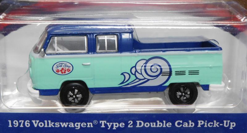 画像: 2017 GREENLIGHT HOBBY EXCLUSIVE 【"HAWAII  SURF SHOP" 1976 VOLKSWAGEN TYPE 2 DOUBLE CAB PICK-UP】  BLUE-MINT/RR