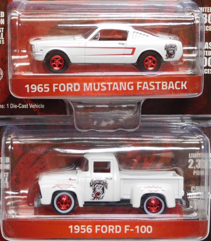 画像: 2017 GREENLIGHT MIJO EXCLUSIVE 【"GAS MONKY GARAGE" 1965 FORD MUSTANG FASTBACK / 1956 FORD F-100】 WHITE/RR