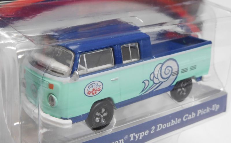 画像: 2017 GREENLIGHT HOBBY EXCLUSIVE 【"HAWAII  SURF SHOP" 1976 VOLKSWAGEN TYPE 2 DOUBLE CAB PICK-UP】  BLUE-MINT/RR