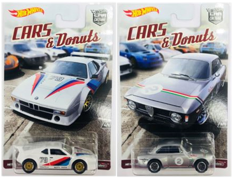 画像: 2017 HW CAR CULTURE 【Lアソート CARS & DONUTS 5種セット】 CUSTOM DATSUN 240Z/BMW M1 PROCAR/ALFA ROMEO GIULIA SPRINT GTA/SUBARU IMPREZA WRX/McLAREN P1