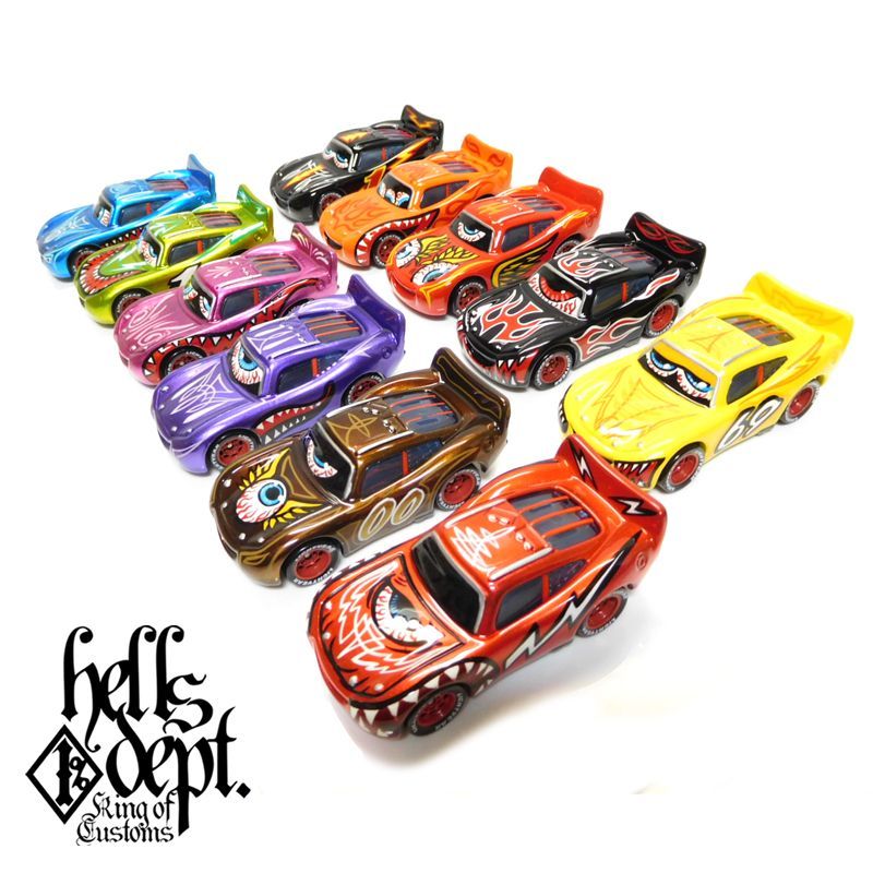 画像: HELLS DEPT 2017 - BOO Pinstriping【"MYSTERY CAR" DISNEY カーズ LIGHTNING McQUEEN (完成品)】(限定11台）（送料サービス適用外）