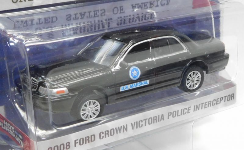 画像: 2017 GREENLIGHT HOT PURSUIT S24 【2008 FORD CROWN VICTORIA POLICE INTERCEPTOR】 BLACK/RR (U.S. MARSHAL SERVICE)