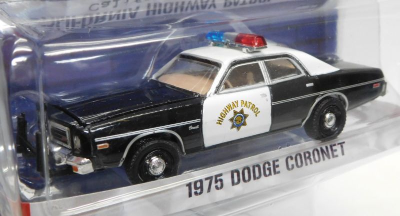 画像: 2017 GREENLIGHT HOT PURSUIT S24 【1975 DODGE CORONET】 BLACK-WHITE/RR (CALIFORNIA HIGHWAY PATROL)