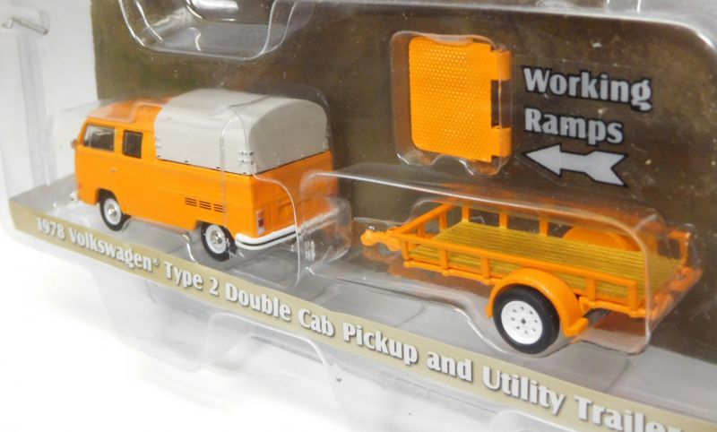 画像: 2017 GREENLIGHT - HITCH & TOW S11 【1978 VOLKSWAGEN TYPE 2 DOUBLE CAB PICKUP AND UTILITY TRAILER】 ORANGE/RR