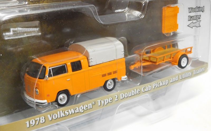 画像: 2017 GREENLIGHT - HITCH & TOW S11 【1978 VOLKSWAGEN TYPE 2 DOUBLE CAB PICKUP AND UTILITY TRAILER】 ORANGE/RR