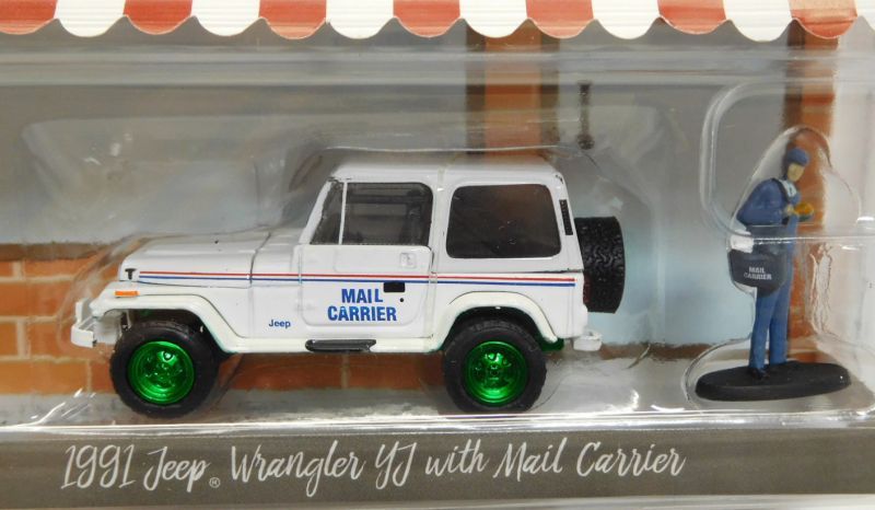 画像: 2017 GREENLIGHT THE HOBBY SHOP S1 【1991 JEEP WRANGLER YJ WITH MAIL CARRIER】 WHITE/RR (GREEN MACHINE)