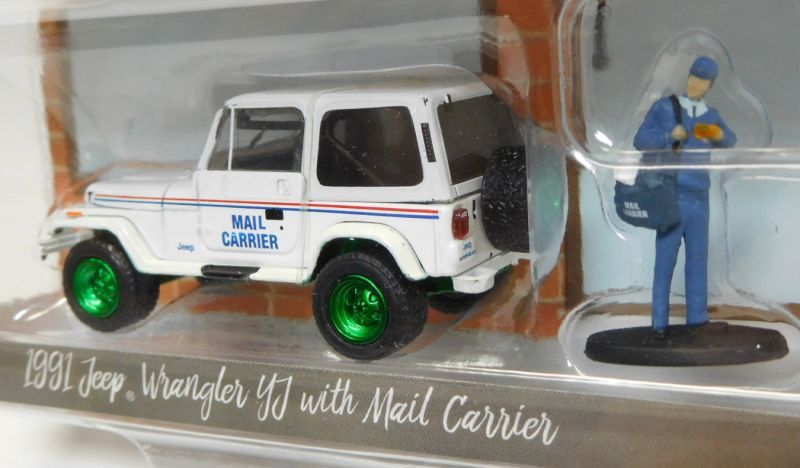 画像: 2017 GREENLIGHT THE HOBBY SHOP S1 【1991 JEEP WRANGLER YJ WITH MAIL CARRIER】 WHITE/RR (GREEN MACHINE)