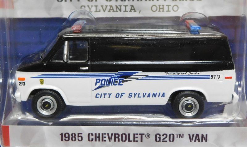 画像: 2017 GREENLIGHT HOT PURSUIT S24 【1985 CHEVROLET G20 VAN】 BLACK-WHITE/RR (CITY OF SYLVANIA POLICE)