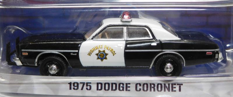 画像: 2017 GREENLIGHT HOT PURSUIT S24 【1975 DODGE CORONET】 BLACK-WHITE/RR (CALIFORNIA HIGHWAY PATROL)