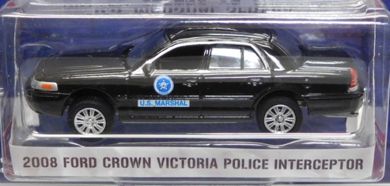 画像: 2017 GREENLIGHT HOT PURSUIT S24 【2008 FORD CROWN VICTORIA POLICE INTERCEPTOR】 BLACK/RR (U.S. MARSHAL SERVICE)