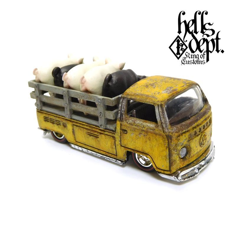 画像: HELLS DEPT 2017 - カツヌマ製作所 【VOLKSWAGEN T2 "PIG UP"(5) (完成品)】YELLOW/RR（送料サービス適用外）