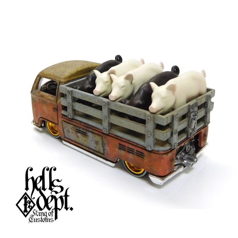 画像: HELLS DEPT 2017 - カツヌマ製作所 【VOLKSWAGEN T2 "PIG UP"(6) (完成品)】ORANGE/RR（送料サービス適用外）