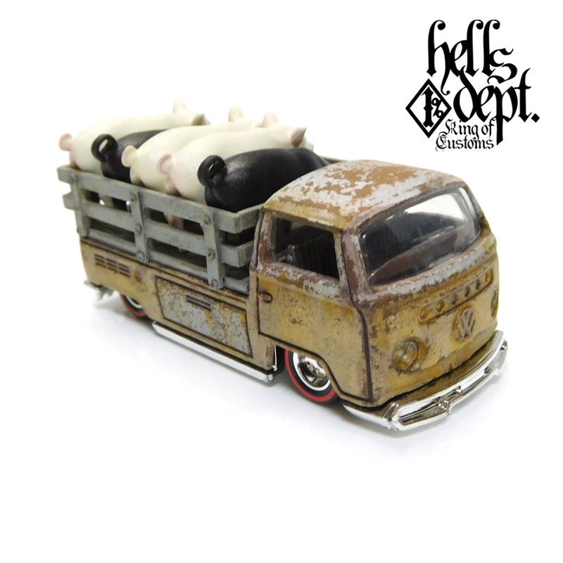 画像: HELLS DEPT 2017 - カツヌマ製作所 【VOLKSWAGEN T2 "PIG UP"(4) (完成品)】LT.YELLOW/RR（送料サービス適用外）