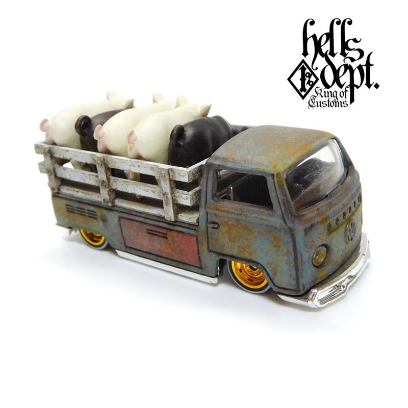 画像: HELLS DEPT 2017 - カツヌマ製作所 【VOLKSWAGEN T2 "PIG UP"(3) (完成品)】LT.BLUE/RR（送料サービス適用外）