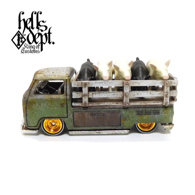 画像: HELLS DEPT 2017 - カツヌマ製作所 【VOLKSWAGEN T2 "PIG UP"(1) (完成品)】GREEN/RR（送料サービス適用外）