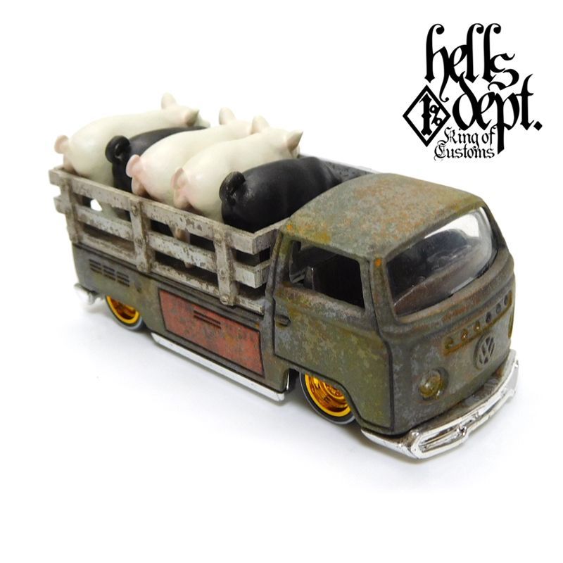 画像: HELLS DEPT 2017 - カツヌマ製作所 【VOLKSWAGEN T2 "PIG UP"(2) (完成品)】DK.GREEN/RR（送料サービス適用外）