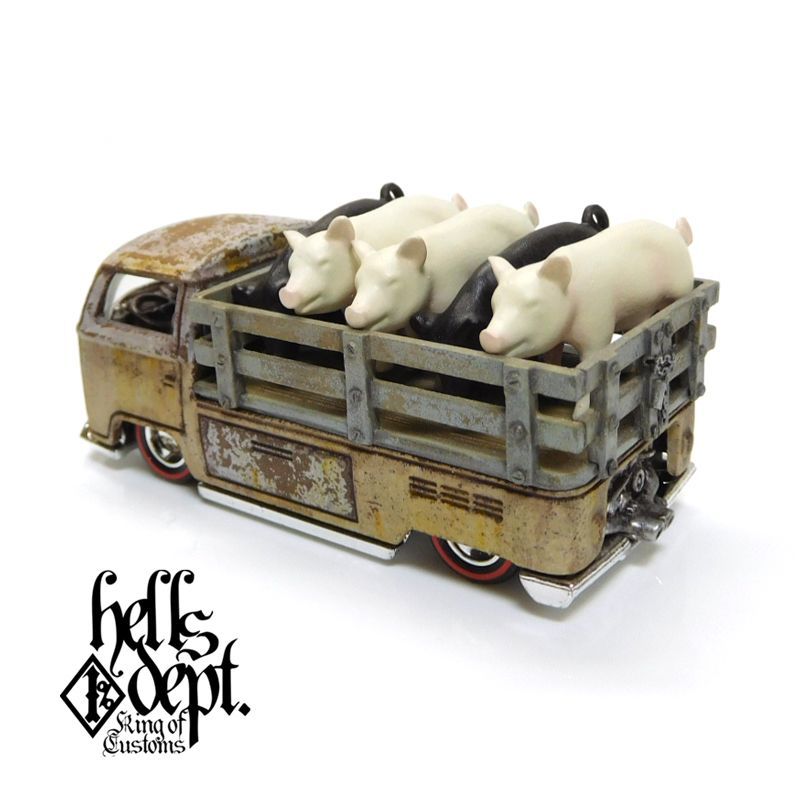 画像: HELLS DEPT 2017 - カツヌマ製作所 【VOLKSWAGEN T2 "PIG UP"(4) (完成品)】LT.YELLOW/RR（送料サービス適用外）