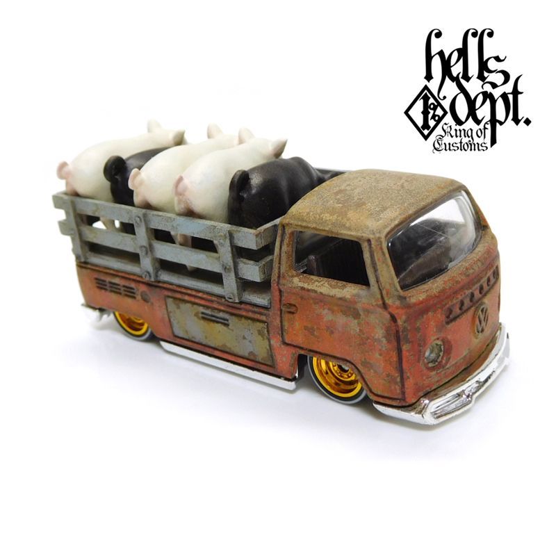 画像: HELLS DEPT 2017 - カツヌマ製作所 【VOLKSWAGEN T2 "PIG UP"(6) (完成品)】ORANGE/RR（送料サービス適用外）