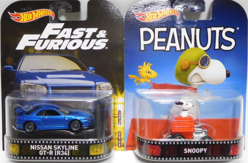 画像: 2017 RETRO ENTERTAINMENT 【Dアソート "FAVORITES-2" 5種セット】NISSAN SKYLINE GT-R(R34)/SNOOPY/BACK TO THE FUTURE-1955/JUSTICE LEAGUE BATMOBILE/THE FLINTMOBILE