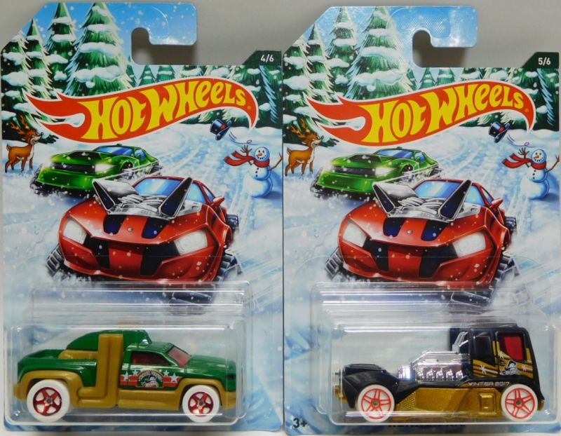 画像: 2017 WALMART EXCLUSIVE HOLIDAY HOT RODS + HAPPY NEW YEAR 【6種セット】 CARBONATOR/SCOOPA DI FUEGO/FANDANGO/RENNEN RIG/SUPER STINGER/DIESEL DUTY